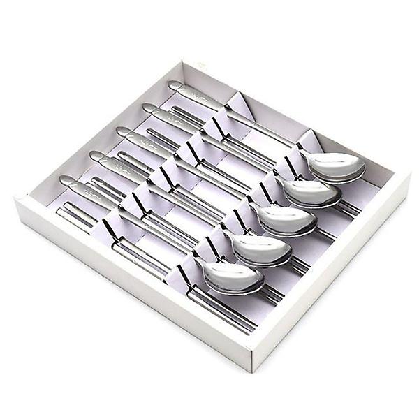  국산 스텐 수저세트 수복 숟가락 수저 젓가락 세트 5p