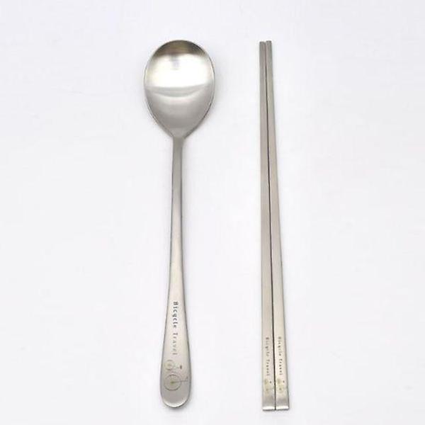  국산 스텐 수저세트 숟가락 젓가락 세트 자전거 1p