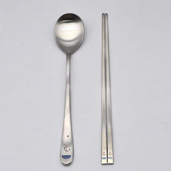  국산 스텐 수저세트 숟가락 젓가락 저분 세트 우산 1p