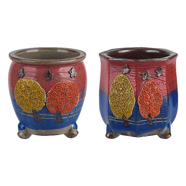  나무 도자기 수저통