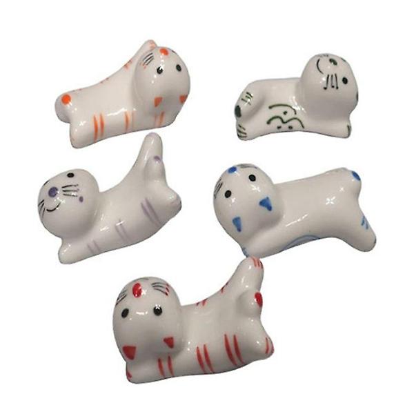  수저 받침대 도자기 수저 받침 숟가락 거치대 고양이