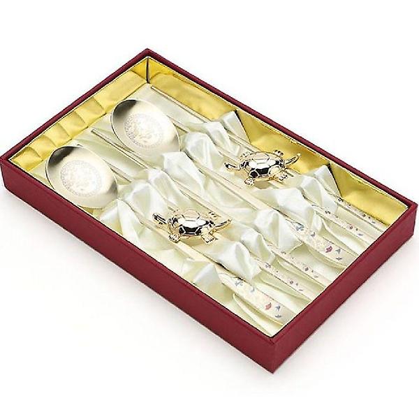  수저 세트 숟가락 젓가락 저분 수저 받침 포함 십장생