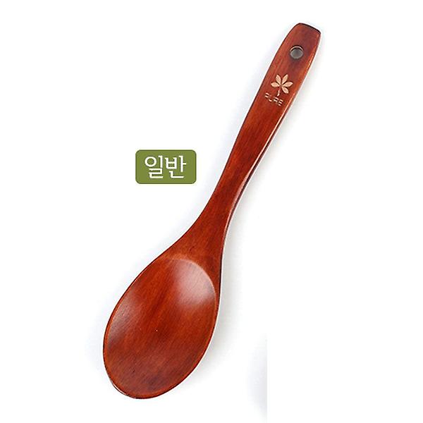  원목 일반 큰 스푼 조리 숟가락 다용도 옻칠 천연나무