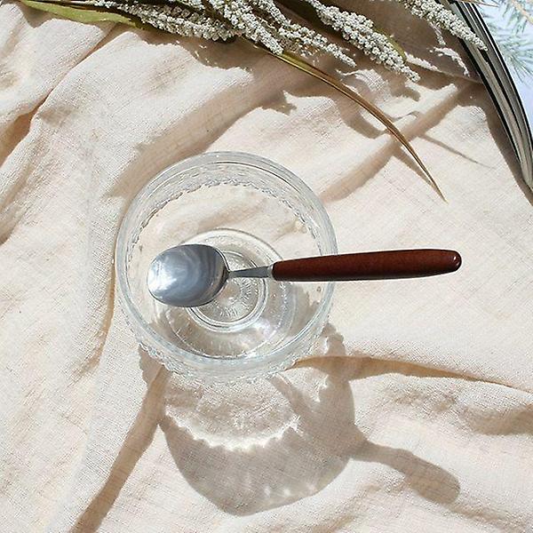  우드손잡이 요거트 스푼 1p 디저트스푼 숟가락