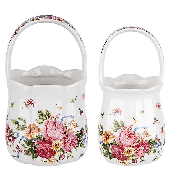  허니문 로즈 꽃수반 티 커트러리 수저통