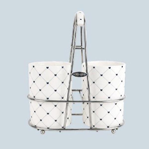  체크하트 쌍수저통 SET