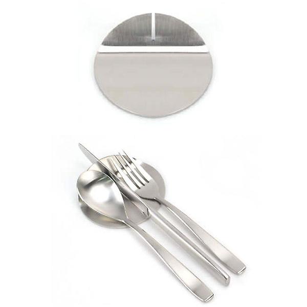  스텐 스푼 포크 양식칼 양식기 받침 9x8.5cm 원형