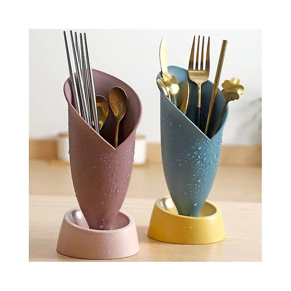  스탠드 물빠짐 수저통