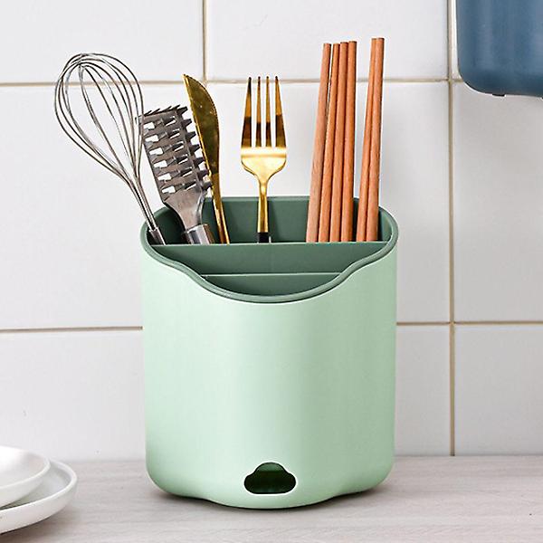  접착식 PP 물빠짐 수저통 2p세트 다용도 숟가락꽂이