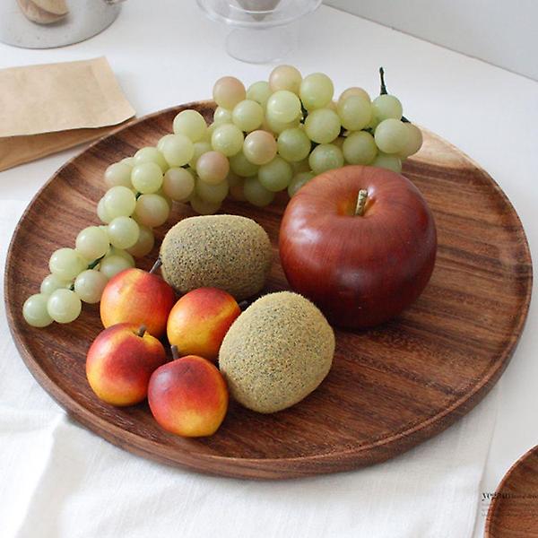  깊이있는 원형접시 캠핑 피크닉 우드 접시 플레이팅