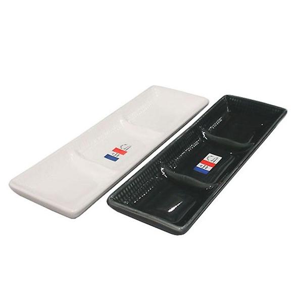  도자기 그릇 나눔 접시 반찬 그릇 식기 3칸 24.7cm