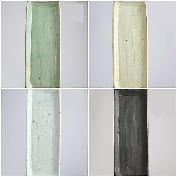  이천도자기 판주물럭 직사각접시 4호 41.5cm 식기