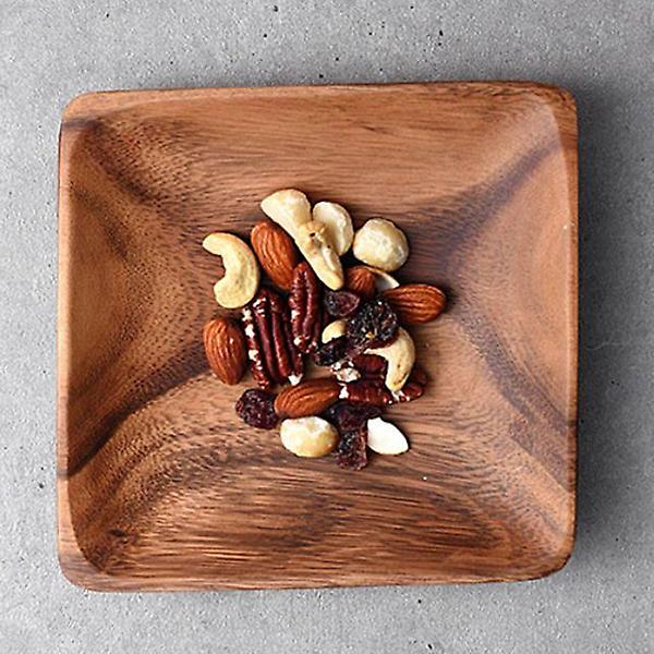  원목 접시 플레이트 나무 접시 그릇 용기 사각 소