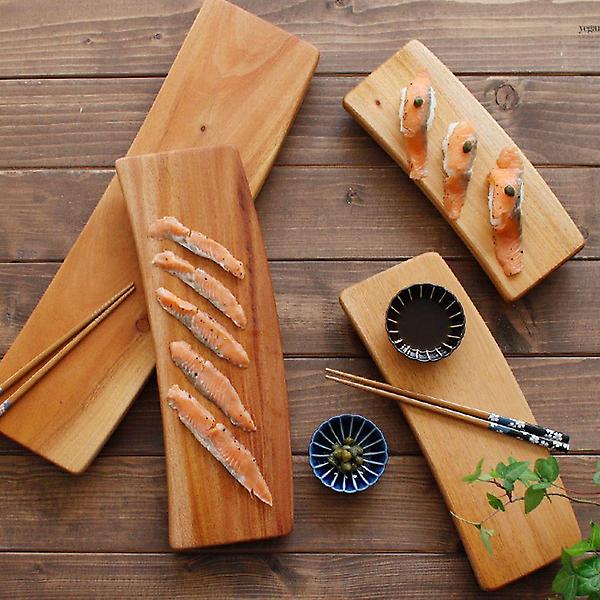  나무 초밥그릇 소 중 직사각 플레이트 보드 긴접시