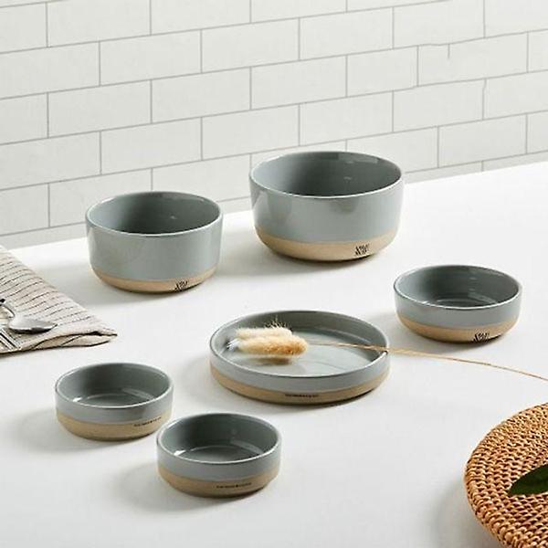  마시 도자기 그릇 접시 식기 찬기 민트 그레이 6P세트