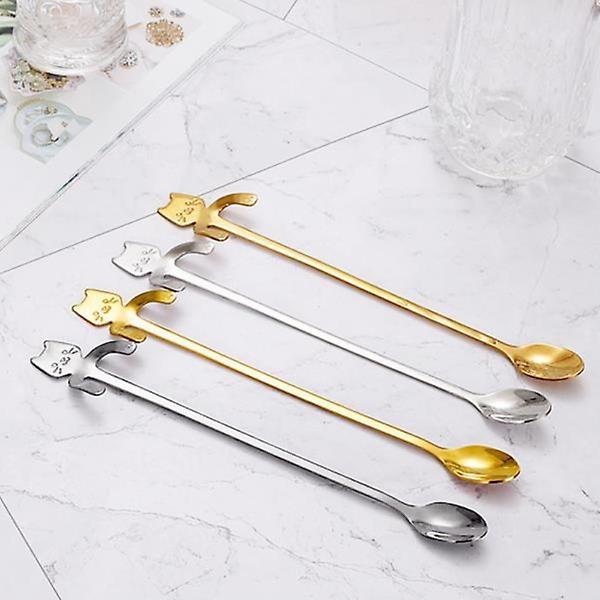  DD-11464 20cm 고양이 컵걸이 스푼 롱 티 커피 팔