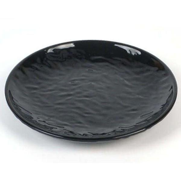  멜라민 그릇 반찬 접시 식기 찬기 원형접시 흑 32.4cm