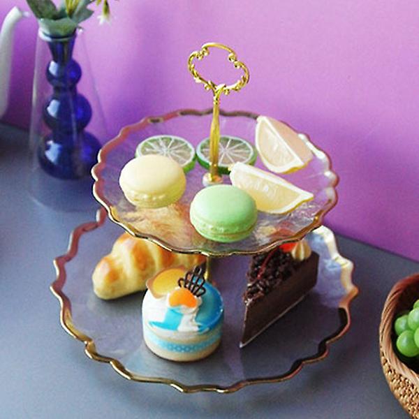  골드플로라 2단 케이크스탠드 파티플레이트 접시