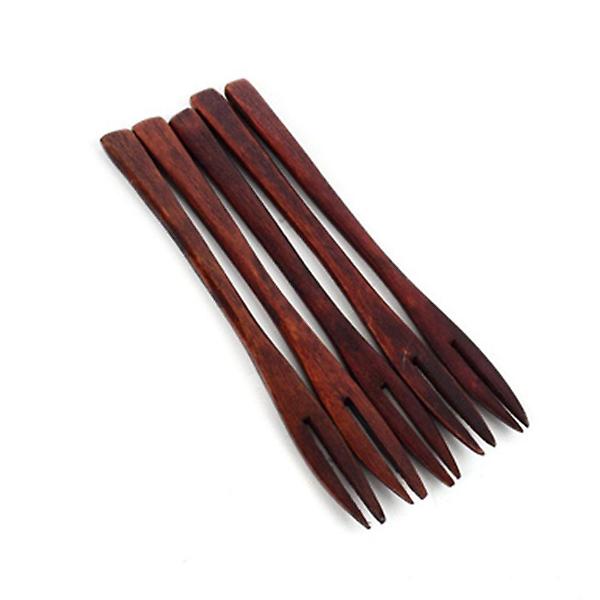  과일포크 디저트 과일 다과용 우드 포크 5P