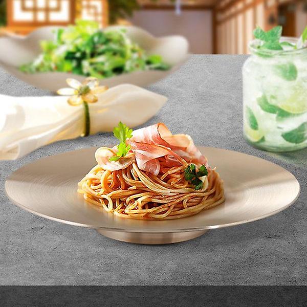  디저트플레이어트 방짜유기 큰 반찬그릇 굽접시 원형