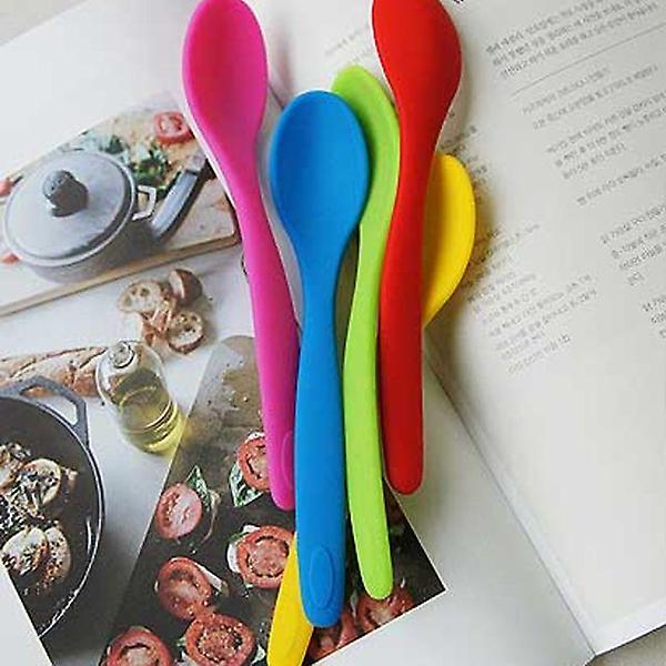  딱딱하지 않아 좋은 뉴 실리콘 이유식 스푼 5color
