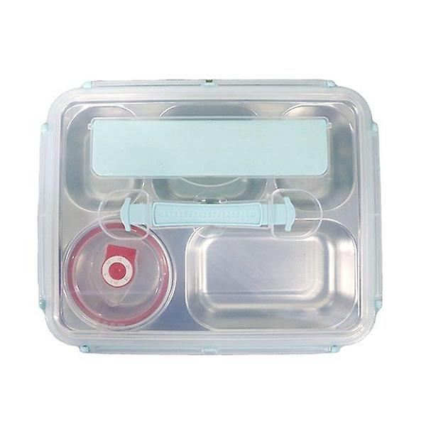  뚜껑 스텐 5칸 식판도시락 1p 손잡이 런치박스 소풍