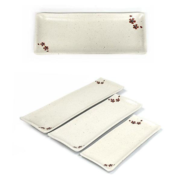  멜라민 긴사각 대형 반찬접시 야채접시 39.7cm 12호