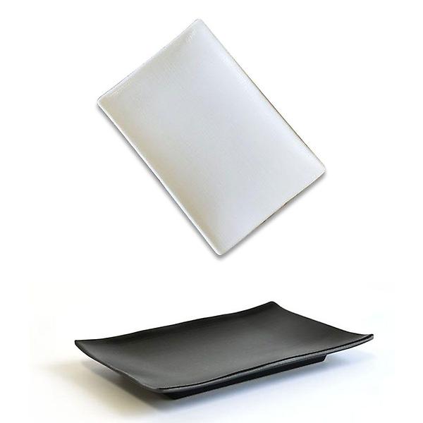  멜라민 사각 김밥 초밥 디저트 접시 20cm 6호 블랙