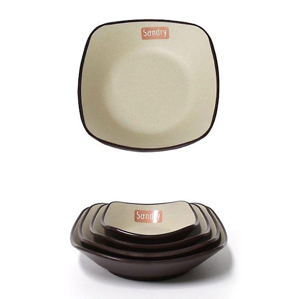  멜라민 사각 앞접시 음식접시 반찬그릇 11.5cm 2호