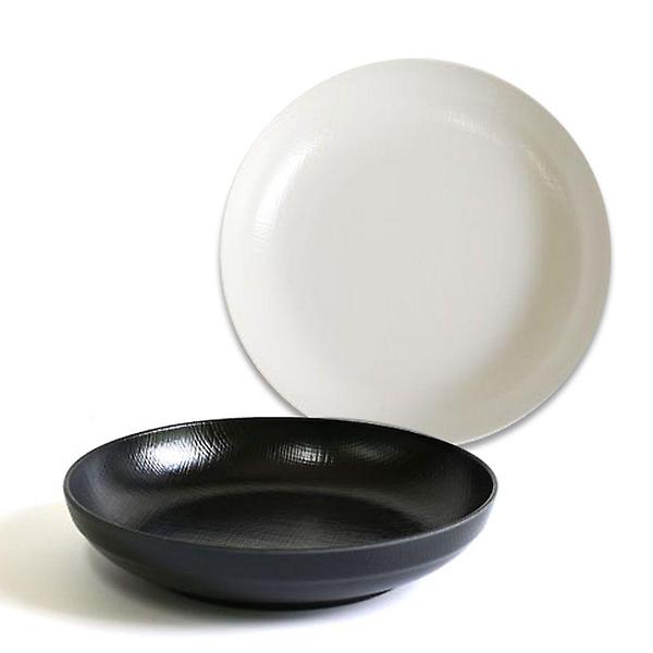  멜라민 원형 무침접시 반찬그릇 22.7x4.9cm 4호 블랙