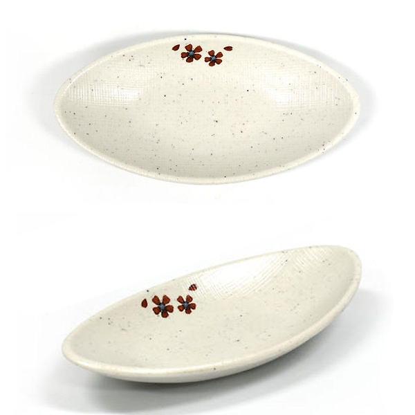  멜라민 타원 한정식 반찬그릇 김치접시 22.6cm 13호