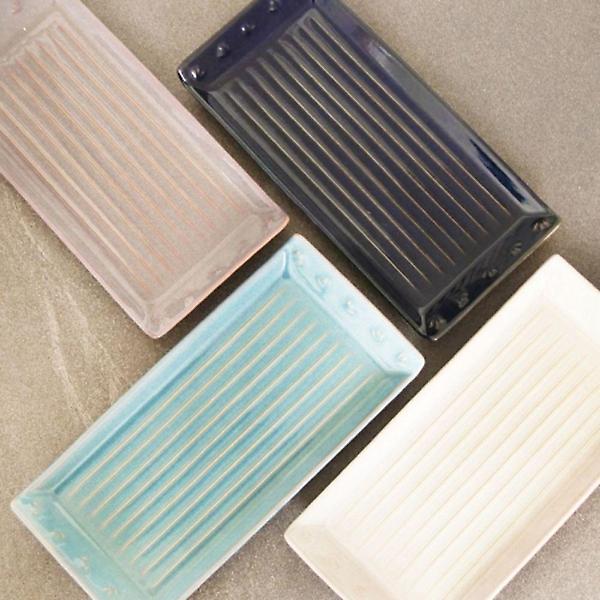  파스텔 유럽풍 도자기 직사각 접시 4P 세라믹 그릇