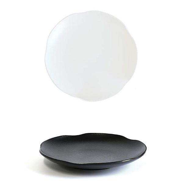  원형 멜라민 대형 반찬접시 뷔페접시 30cm 6호 블랙
