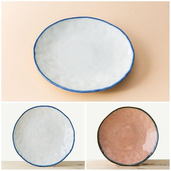  이천도자기 팔레트 도자기 앞접시 17cm 찬기 그릇