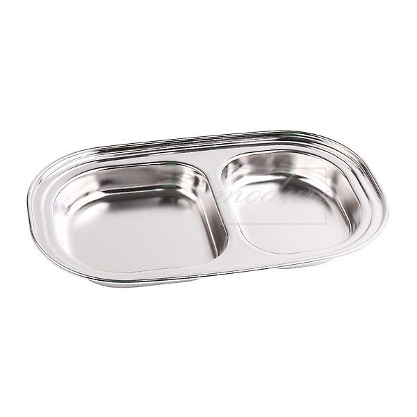  채원 스텐 직사각 어린이집간식접시 2구