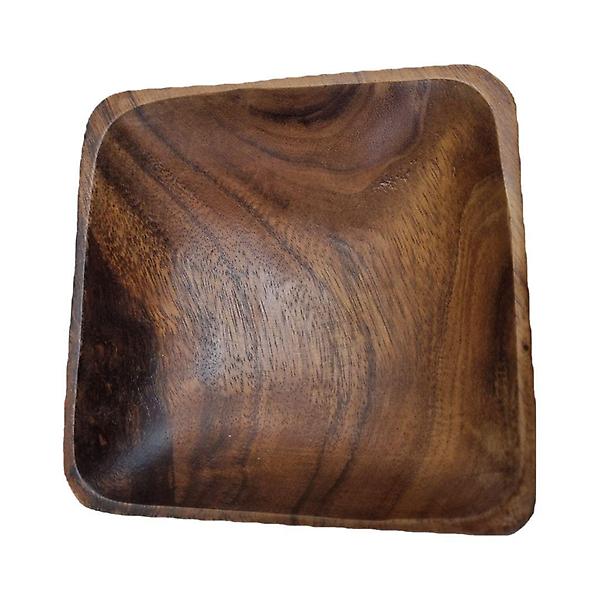  아카시아 사각볼 나무 원목 접시 간식 그릇 쟁반