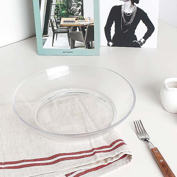  원형 투명 강화 유리 깊은 접시 대 26cm