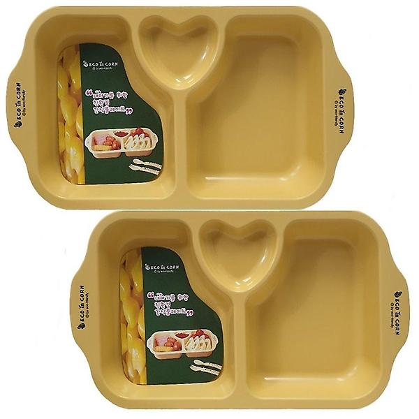  에코인 사각 옥수수 간식그릇 2P 어린이집식판