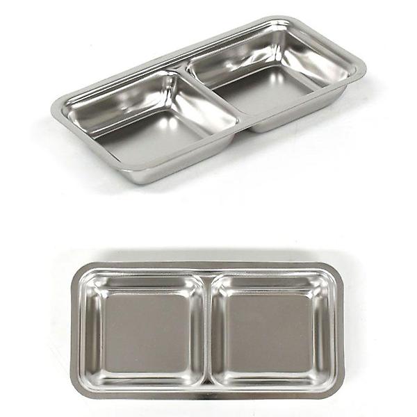  스텐 27종 2구 나눔접시 양념 소스 그릇 19cm 8호