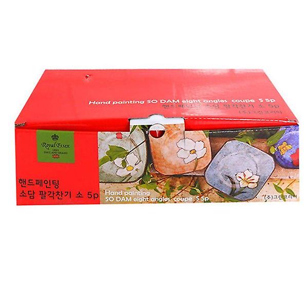  핸드페인팅 소담 팔각찬기 소(5P세트)