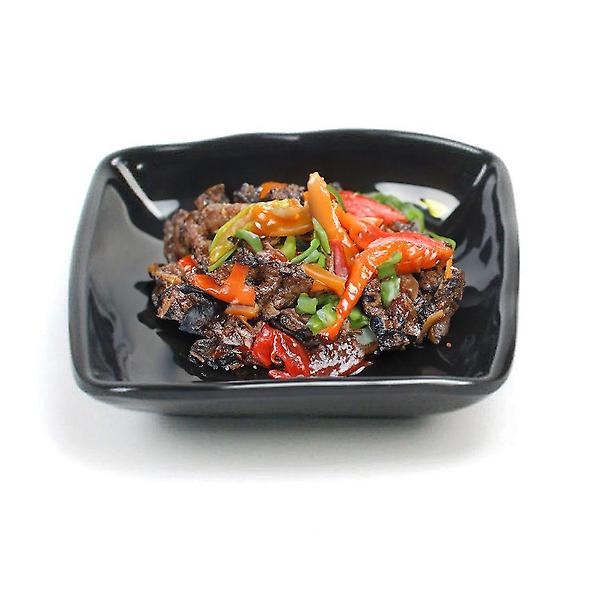  업소용 흑색무지 멜라민 접시 찬기
