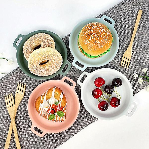  에밀리와 스타접시 4p set/원형 플레이팅 디저트