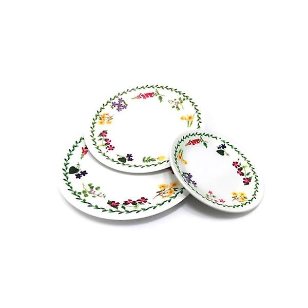  원형 고급무늬 일반주방접시 3호 플레이팅접시 앞접시