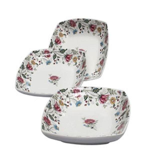  첨본 접시 반찬 그릇 찬기 앞접시 사각 11cm 3p