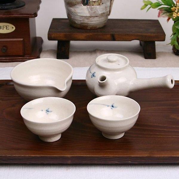  청화 베이지 2인 다기세트