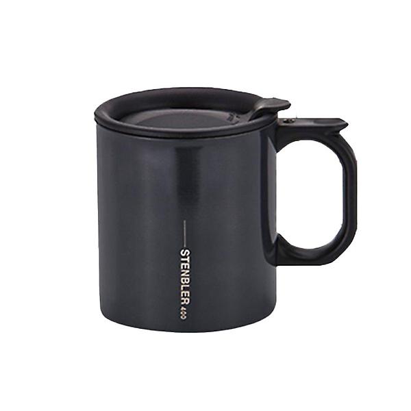  스텐뚜껑머그컵 400ml 1p 손잡이 뚜껑 블랙 스텐블러