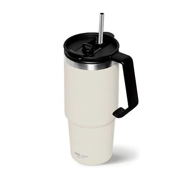  네오홈즈 손잡이 텀블러 스텐 보온병 보틀 흰색 600ml