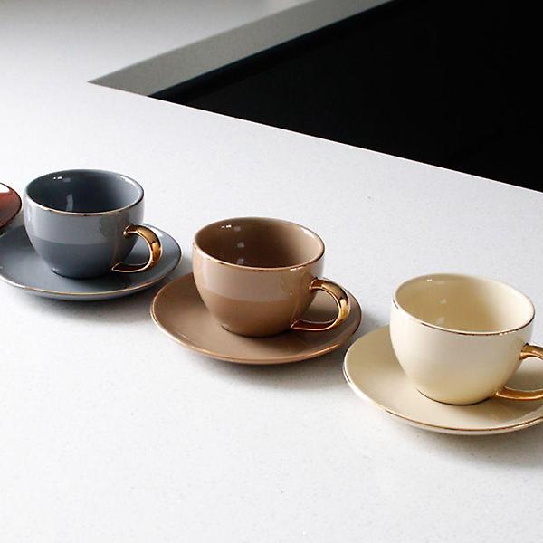  도자기 찻잔세트 골드라인 포인트 커피잔 받침 선물