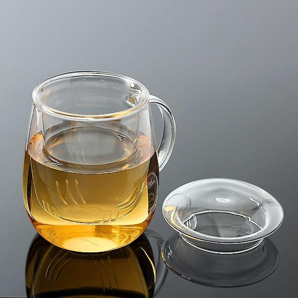  차향 내열 유리 찻잔 티머그 티잔 차잔 차우림 500ml