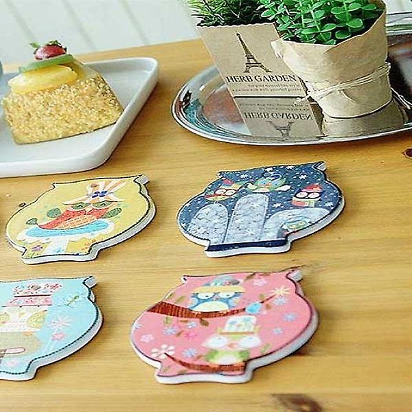  논슬립 헬로아울 윈터스 컵받침 6P세트